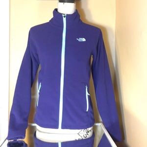 Purple and green The North Face Zip Up Fleece